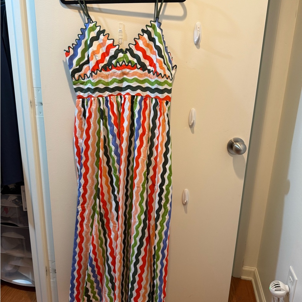 La Ligne Multicolor Zigzag Maxi Dress